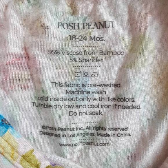 Posh PEANUT Pink Floral Easter Bunny Shirt Dress Spring Print Baby 18-24mo - Picture 3 of 4